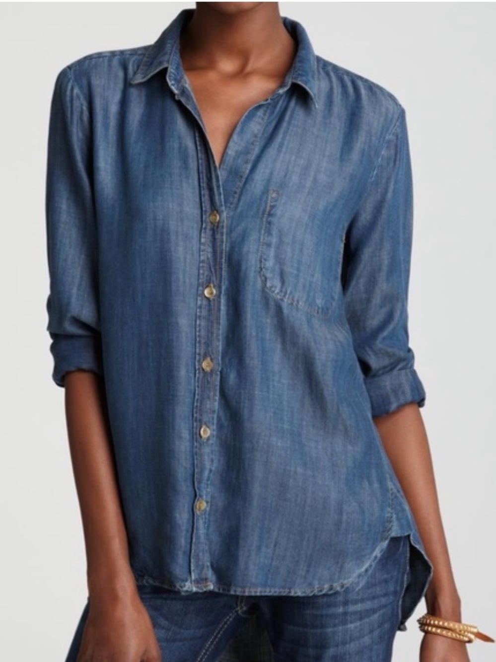 Anthropologie/Bella Dahl
Denim Button-Down Shirt - XS